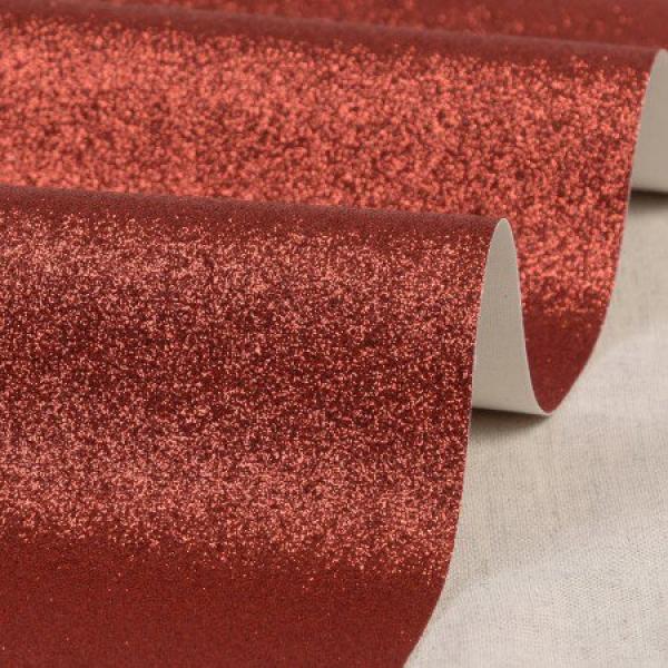 50x70 cm Zuschnitt Glitzerfolie Rot